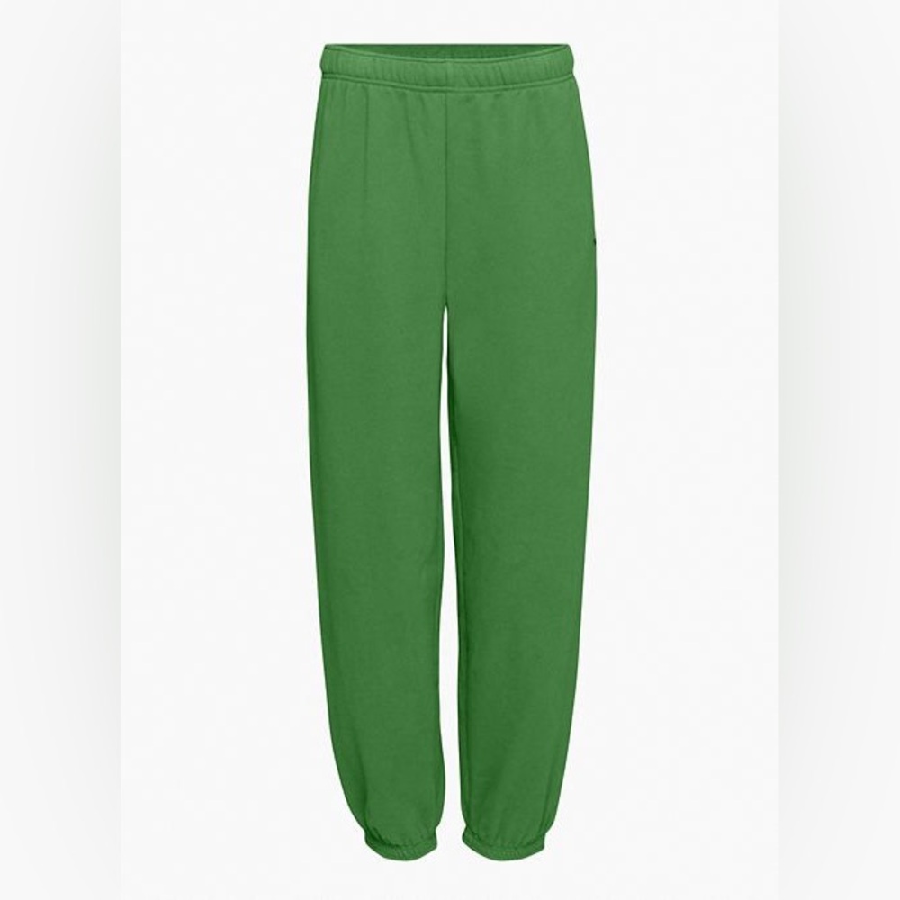 TNA aritzia terry fleece dark emerald green mega sweatpants size large
